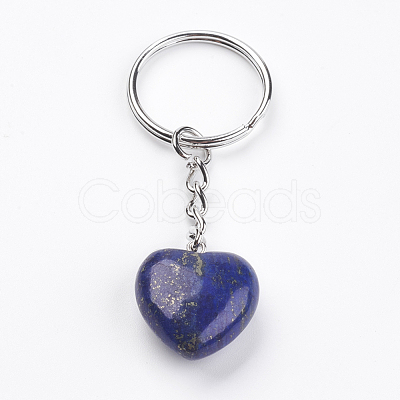 Natural Dyed Lapis Lazuli Keychain KEYC-F019-02M-1