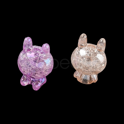 Transparent Crackle Acrylic Beads AC-CBA4496-04-1