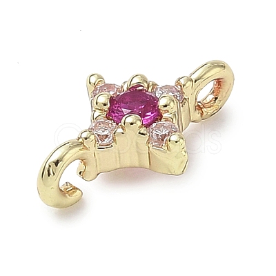 Brass Rhinestone Pendants RB-CBAA948-03G-1