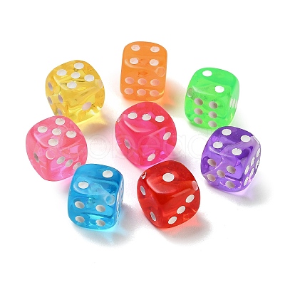 Spray Printed Transparent Acrylic Beads AC-CBA40CF-01-1