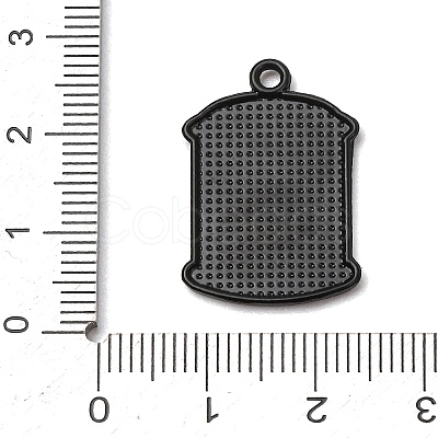 Coffee Alloy Enamel Pendants ENAM-I089-01B-06-1