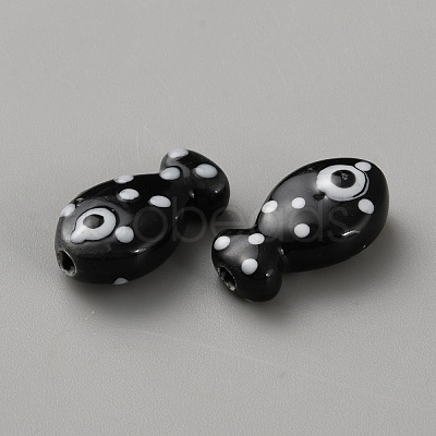 Handmade Porcelain Beads PORC-WH20001-02E-1