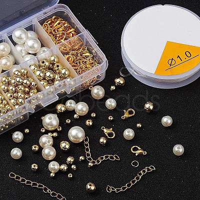 DIY Round Beads Jewelry Set Making Kit DIY-YW0004-45G-1
