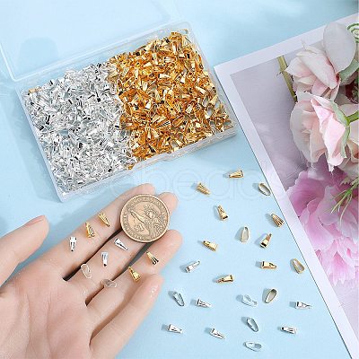 600Pcs Brass and Iron Snap on Bails FIND-SP0002-01-1