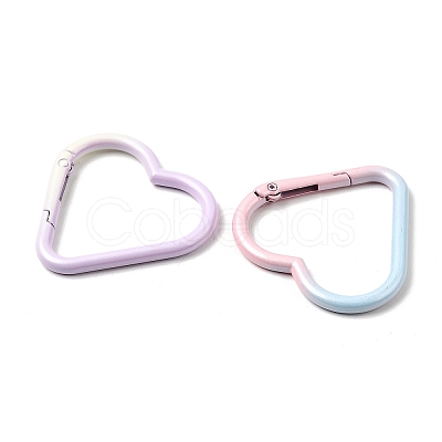 Spray Paint Alloy Spring Gate Rings FIND-C086-01B-1