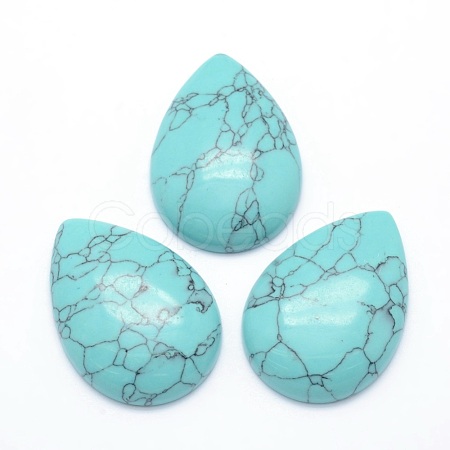 Synthetic Turquoise Cabochons G-P393-G10-1