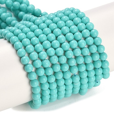 Synthetic Turquoise Beads Strands G-U004-02N-1