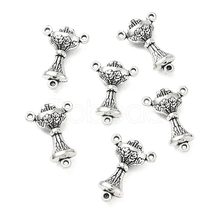 Tibetan Style Zinc Alloy Lantern Chandelier Component Links X-TIBEP-R334-166AS-RS-1