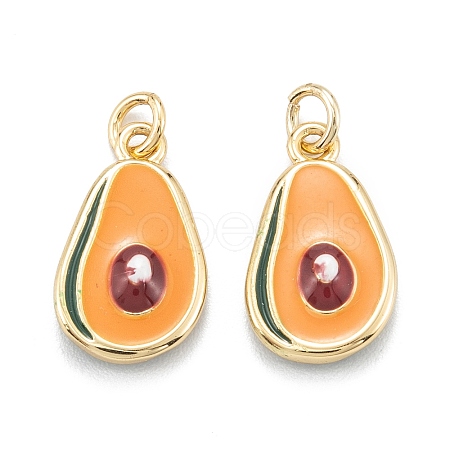 Brass Enamel Charms LS-KK-A155-05G-1