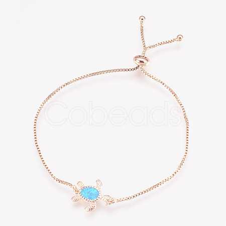 Adjustable Brass Bolo Bracelets BJEW-L618-02RG-A-1