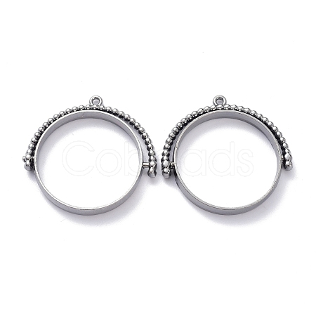 Alloy Open Back Bezel Pendants PALLOY-Z003-12B-1