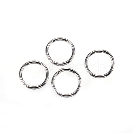 Tarnish Resistant 304 Stainless Steel Open Jump Rings X-STAS-D448-099P-8mm-1