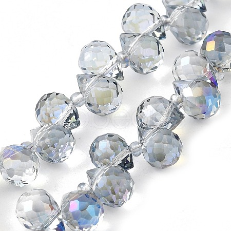 Electroplate Glass Beads Strands EGLA-D030-17R-1