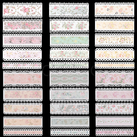 3 Sets 3 Colors Paper Hollow Lace Scrapbook Paper Pads Sets DIY-CP0008-93B-1