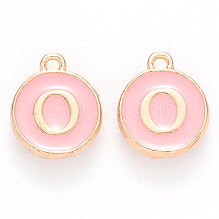 Golden Plated Alloy Enamel Charms ENAM-S118-07O-1
