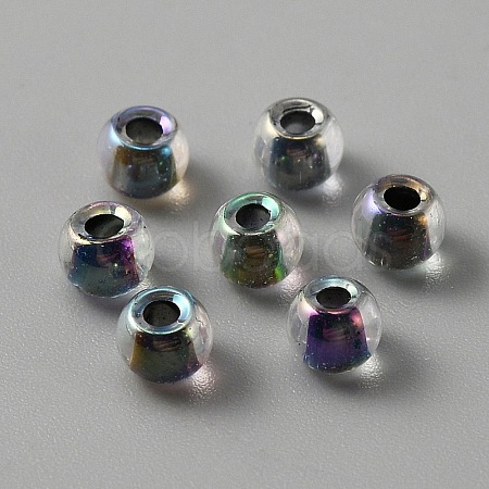 Transparent Inside Colours Rainbow Glass Seed Beads GLAA-WH0023-21-1