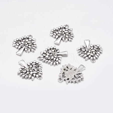 Tibetan Style Alloy Pendants TIBEP-A13000-AS-FF-1