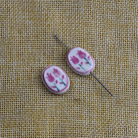 Handmade Porcelain Beads PORC-WH0013-20C-06-1
