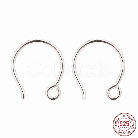 Rhodium Plated 925 Sterling Silver Earring Hooks STER-N0001-028S-1