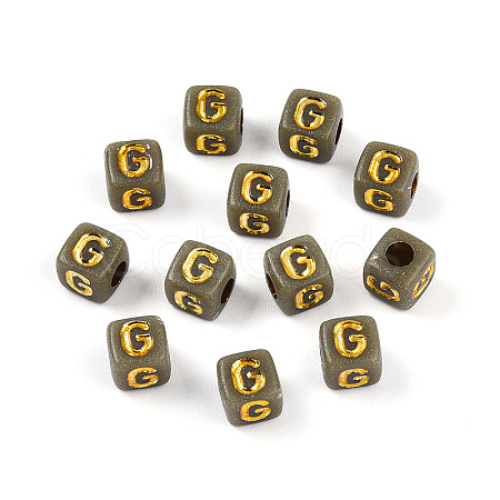 Plating Acrylic Beads OACR-N140-01G-G-1