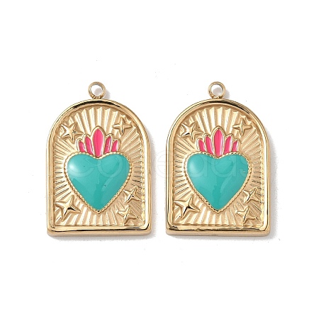 304 Stainless Steel Pendants STAS-H483-31G-01-1