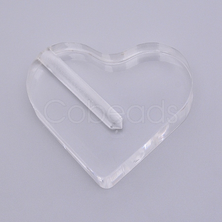 Acrylic Heart Shaped Clear Bud Vase AJEW-WH0119-71-1