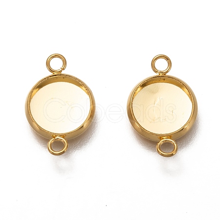 304 Stainless Steel Cabochon Connector Settings X-STAS-H130-23H-G-1