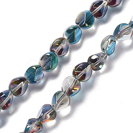 Electroplate Glass Beads Strands EGLA-L038-HR01-1