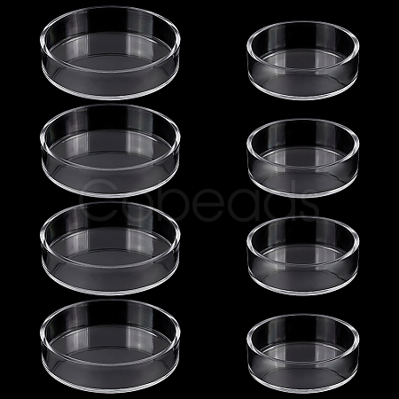 8Pcs 2 Style Transparent Acrylic Aquarium Shrimp Feeding Dishes AJEW-GO0001-01-1