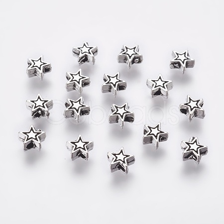 Tibetan Style Alloy Beads X-TIBEB-01-AS-RS-1