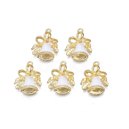 Rack Plating Alloy Enamel Pendants ENAM-N055-128-1