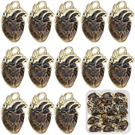 30Pcs Rack Plating Alloy Enamel Pendants FIND-SC0015-12A-1