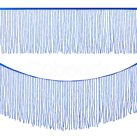 1 Yard Glass Seed Bead Tassel Ribbon OCOR-NB0002-18-1
