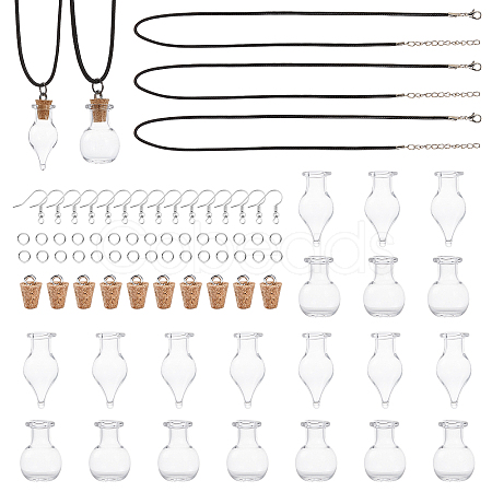 90Pcs DIY Glass Wishing Bottle Jewelry Sets Kits DIY-SC0014-96P-1