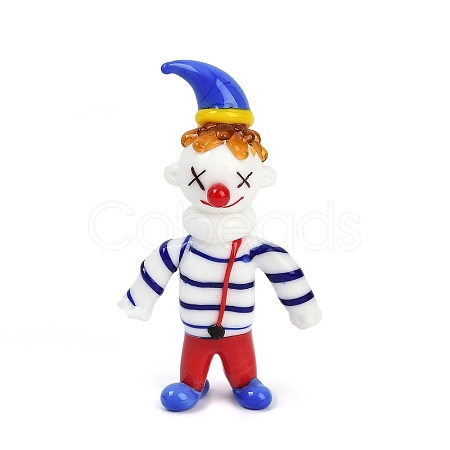 Handmade Lampwork Clown Display Decorations LAMP-Q005-12G-1