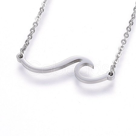 Non-Tarnish 304 Stainless Steel Pendant Necklaces NJEW-H491-17P-1