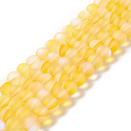 Synthetic Moonstone Beads Strands G-E573-01C-02-1
