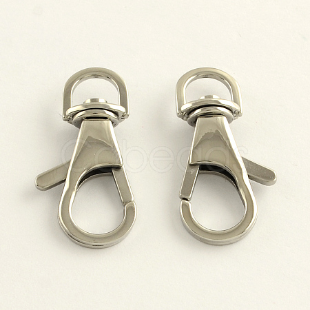 Tarnish Resistant 304 Stainless Steel Swivel Snap Hook Clasps LS-STAS-R065-01-1