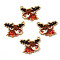 MIYUKI & TOHO Japanese Seed Beads, Handmade Pendants, Loom Pattern, Christmas Reindeer/Stag, Sienna, 22.5x27x2mm, Hole: 1.5mm