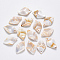 Acrylic Pendants, Imitation Gemstone Style, Leaf, Old Lace, 29x18.5x4.5mm, Hole: 1.8mm, about 585pcs/500g