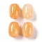 Resin European Beads, Large Hole Beads, Imitation Cat Eye, Barrel, Orange, 16x12mm, Hole: 5.2mm