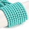 Synthetic Turquoise Beads Strands, Round, Dyed, Turquoise, 3mm, Hole: 0.8mm, about 131pcs/strand, 15.16''(38.5cm)