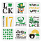 9Pcs 9 Styles Saint Patrick's Day PET Hollow Out Drawing Painting Stencils Sets, for DIY Scrapbook, Photo Album, Shamrock & Leprechaun with Top Hat & Word Lucky, Mixed Patterns, 15x15cm, about 1 style/pc