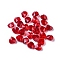 Transparent Glass Beads, Faceted, Heart, Red, 10x10x7mm, Hole: 1~1.2mm