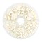 Beige Imitation Pearl Beads Acrylic Dome Cabochons Assorted Mixed Sizes 4-12mm Flat Back Pearl Cabochons, Beige, 4~12x2~6mm, about 660pcs/box