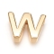 Brass Charms, for Personalized Name Necklace Making, Long-Lasting Plated, Letter, Letter.W, W: 8.5x11.5x3mm, Hole: 1.5mm