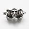 304 Stainless Steel Slide Charm Rhinestone Settings, Skull, Antique Silver, 33x19.5x14mm, Hole: 7x12mm, Fit for 4x2mm rhinestone