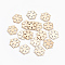 Wood Cabochons, Laser Cut Wood Shapes, Snowflake, BurlyWood, 26x29.5x1.5mm