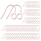 100Pcs 316 Stainless Steel Hypoallergenic French Earring Hooks, Flat Earring Hooks, Ear Wire, with Horizontal Loop, Rose Gold, 18mm, Hole: 4.6mm, 20 Gauge, Pin: 0.7mm