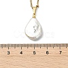 Natural Baroque Pearl Keshi Pendant 304 Stainless Steel Satellite Chain Necklaces NJEW-JN06161-5